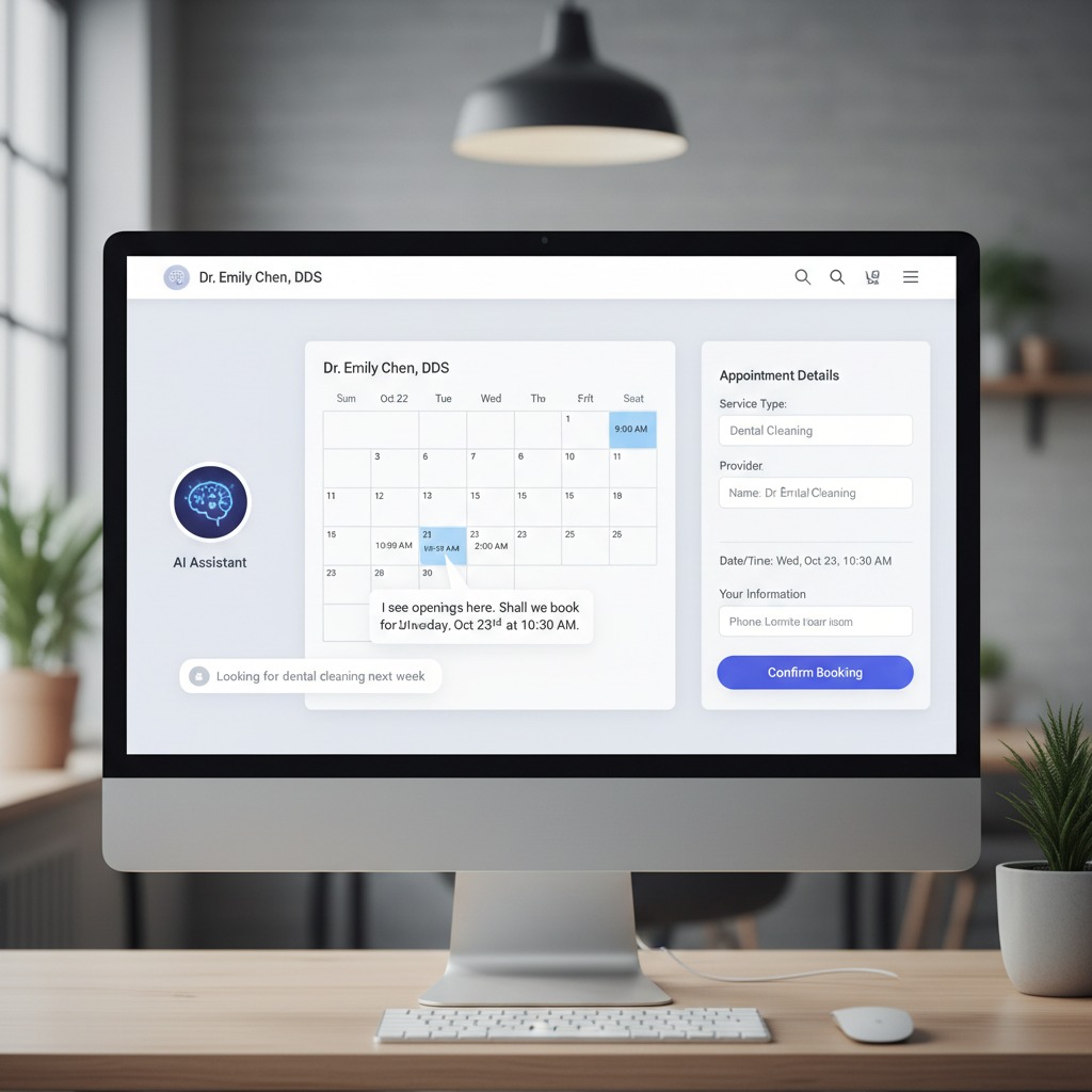 ai receptionist books appoitments